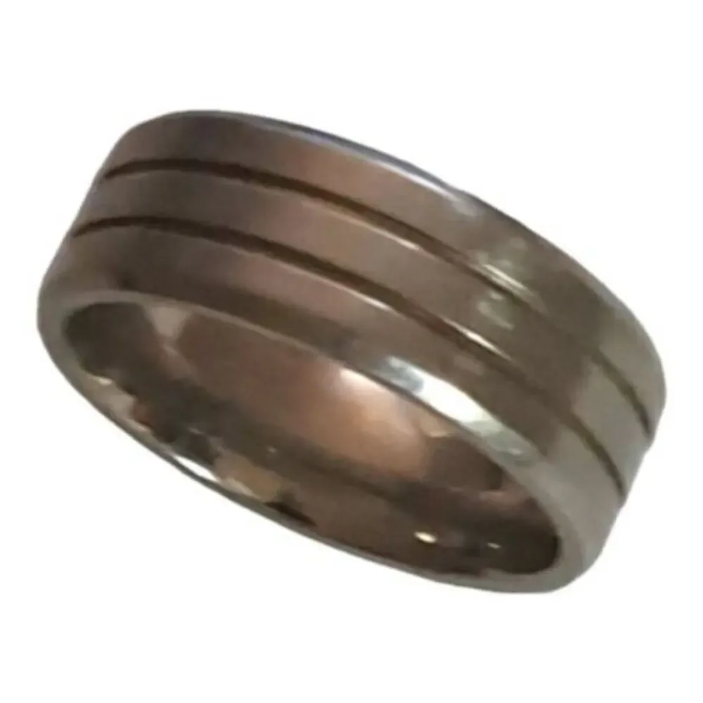 Titanium Wedding Band Ring Comfort Fit Mens Womens silver Size 10‎
